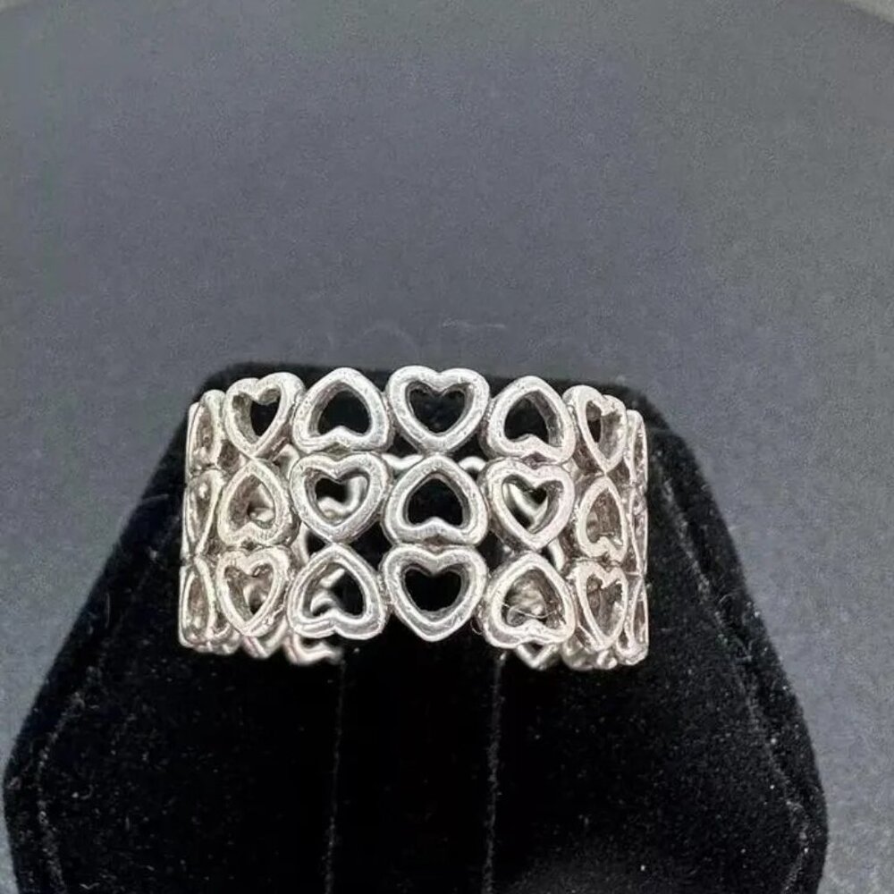 Like New!  Tiffany & Co. Paloma Picasso Crown of Hearts Sterling Silver Ring
